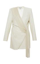 Moda Operandi Mach & Mach Snow Sparkling Drapped Blazer Dress