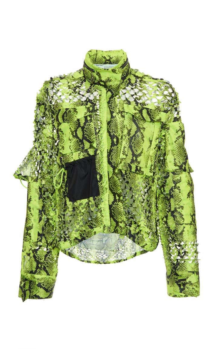 Off-white C/o Virgil Abloh Python Cutout Crepe Jacket