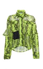Off-white C/o Virgil Abloh Python Cutout Crepe Jacket