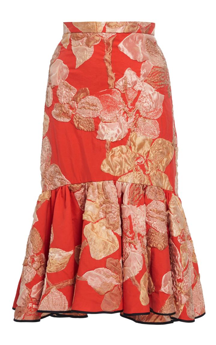 Tome Floral Mermaid Peplum Skirt