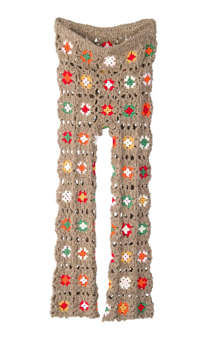 Tuinch Hand Crochet Silk Blend Pants
