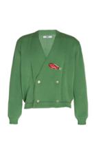 Bode Double Breasted Cardigan W/ Fish Brooch