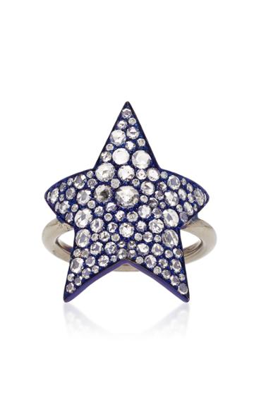 Busatti Estella Collection Titanium And Diamond Ring