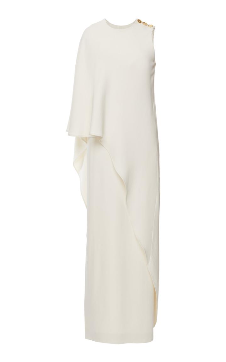 Elie Saab One Shoulder Cady Dress