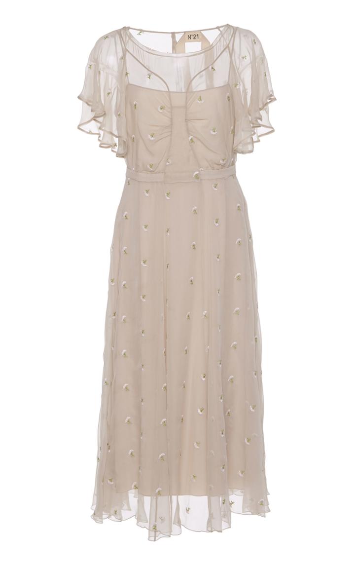 N 21 N°21 Embroidered Silk Dress