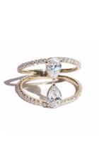 Moda Operandi Katkim 18k Yellow Gold Pear Dut Pav Ring