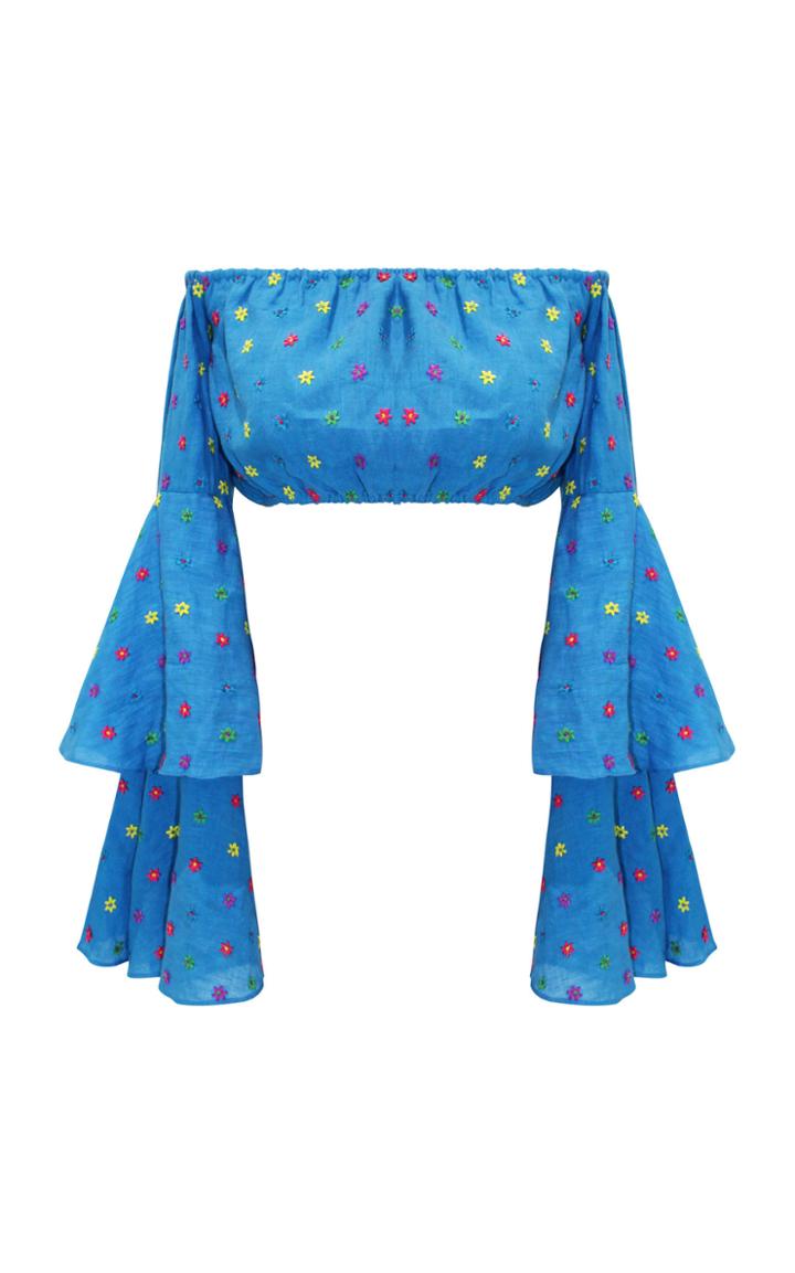 All Things Mochi Warli Linen Crop Top