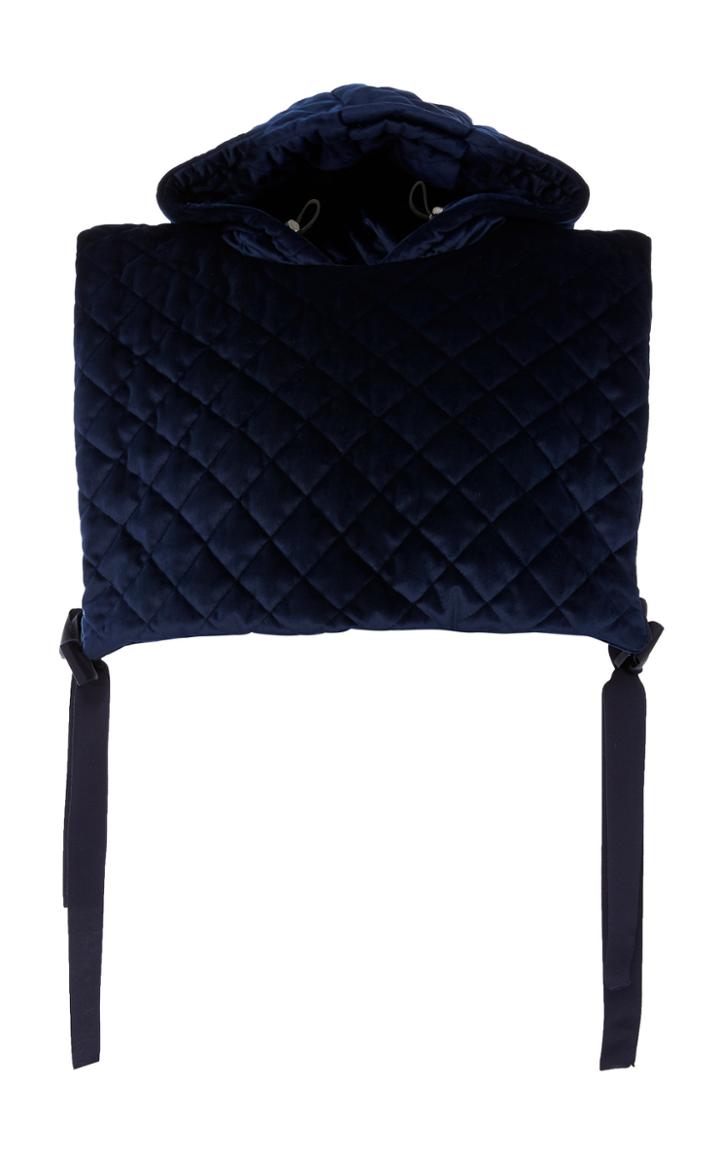 Federica Moretti Quilted Velvet Hood