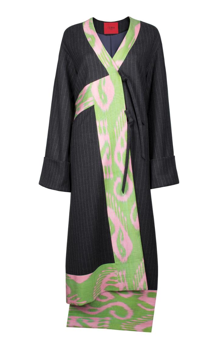 Izba Rouge Asymmetric Wool Robe Coat