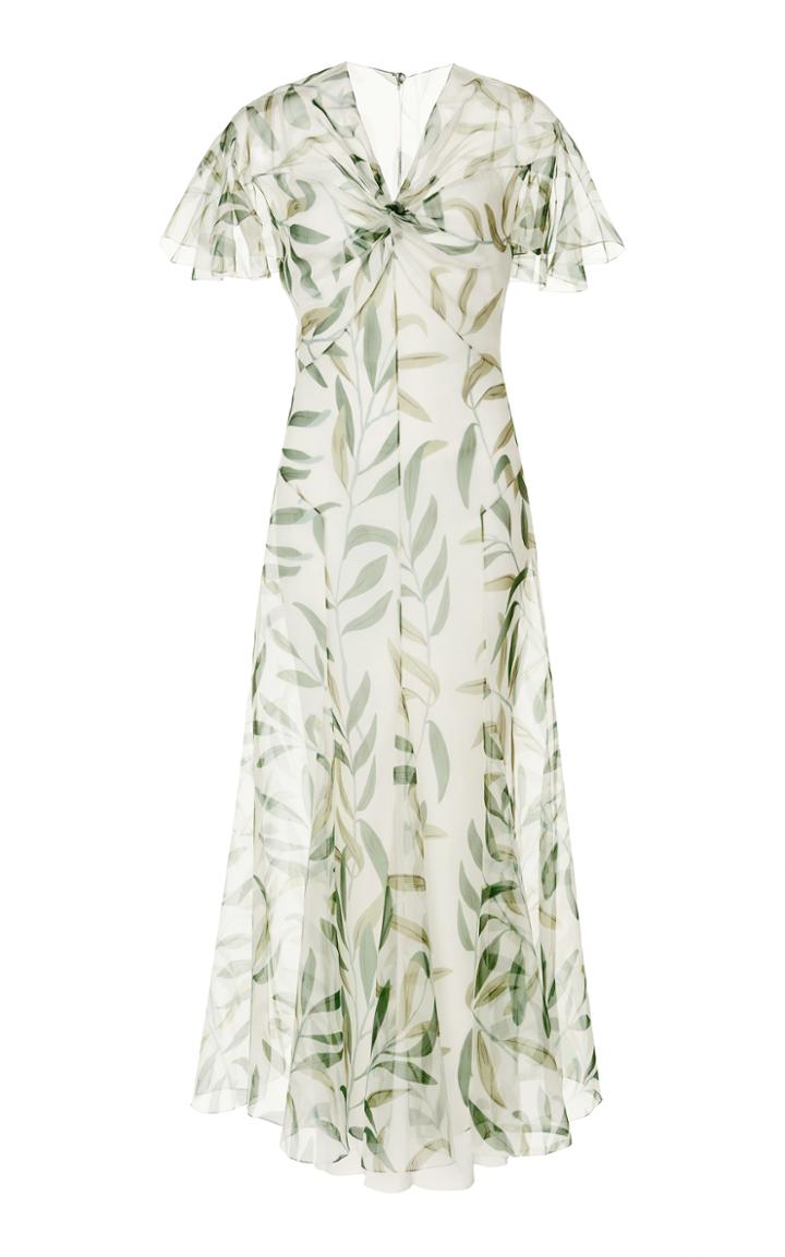 John Galliano Loop Of Love Print Organza Dress