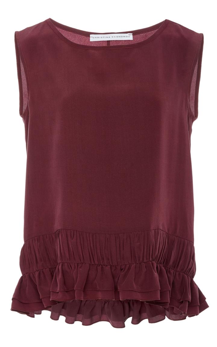 Christina Economou Irina Ruffle Top