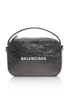 Balenciaga Printed Metallic Textured-leather Top Handle Bag