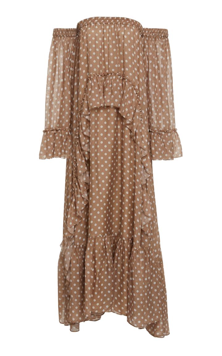 Amur Odessa Off-the-shoulder Silk-chiffon Maxi Dress