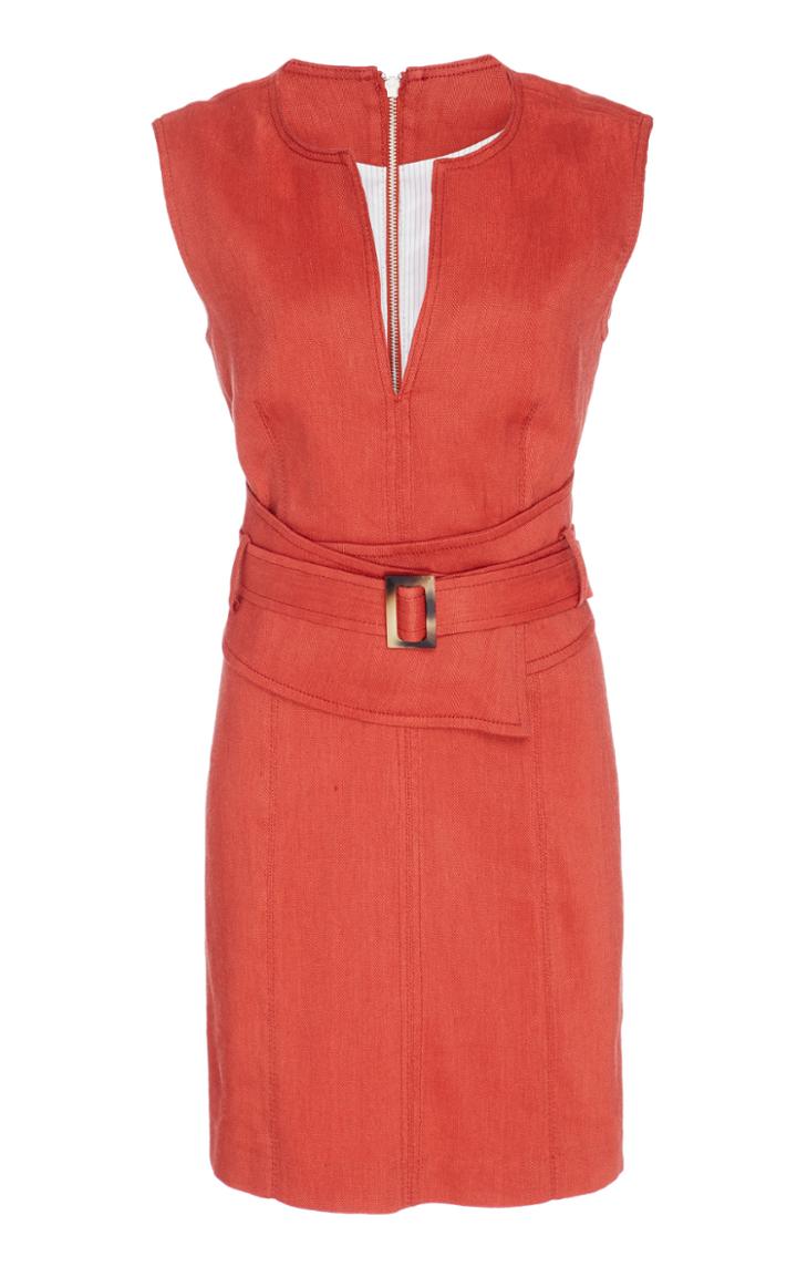Veronica Beard Sadira Leather Dress