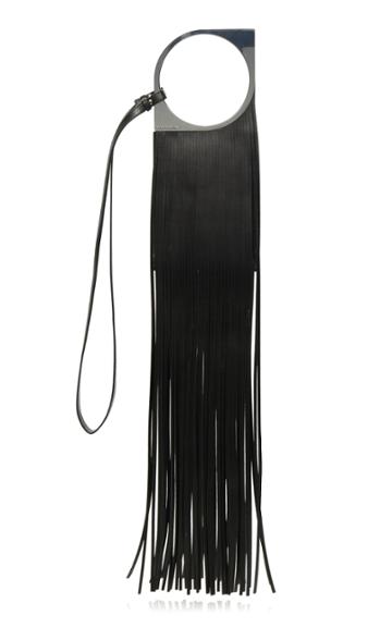 Paco Rabanne Mini Paquito Fringe Leather Shoulder Bag