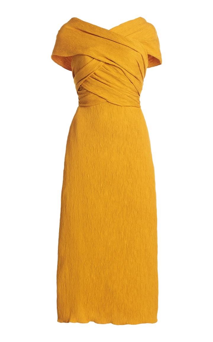 Moda Operandi Johanna Ortiz Luna Miel Removable Sleeves Convertible Midi Dress