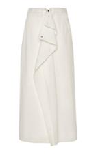 Mm6 Draped Denim Midi Skirt