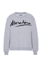 Moda Operandi Moschino Logo-printed Cotton Fleece Sweatshirt Size: 36