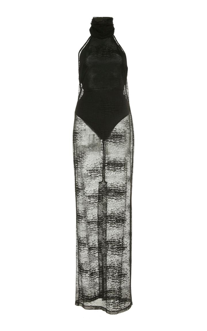 Zeynep Aray Backless Lace Gown