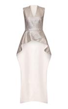 Safiyaa Florence Heavy Crepe Peplum Top