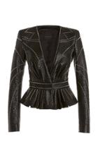 Moda Operandi Zuhair Murad Faux Leather Peplum Jacket