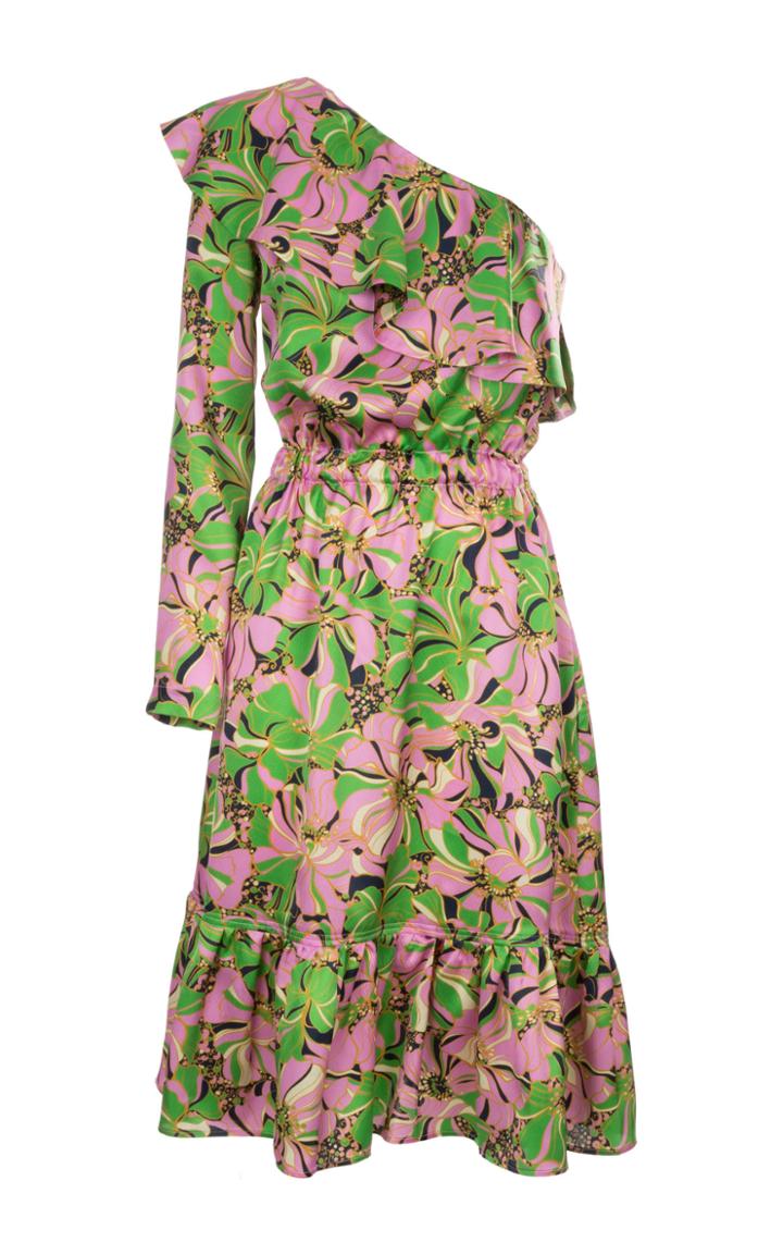 La Doublej Boogie Printed Silk Midi Dress