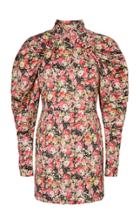Rotate Kim Ruched Floral-print Stretch-jersey Midi Dress