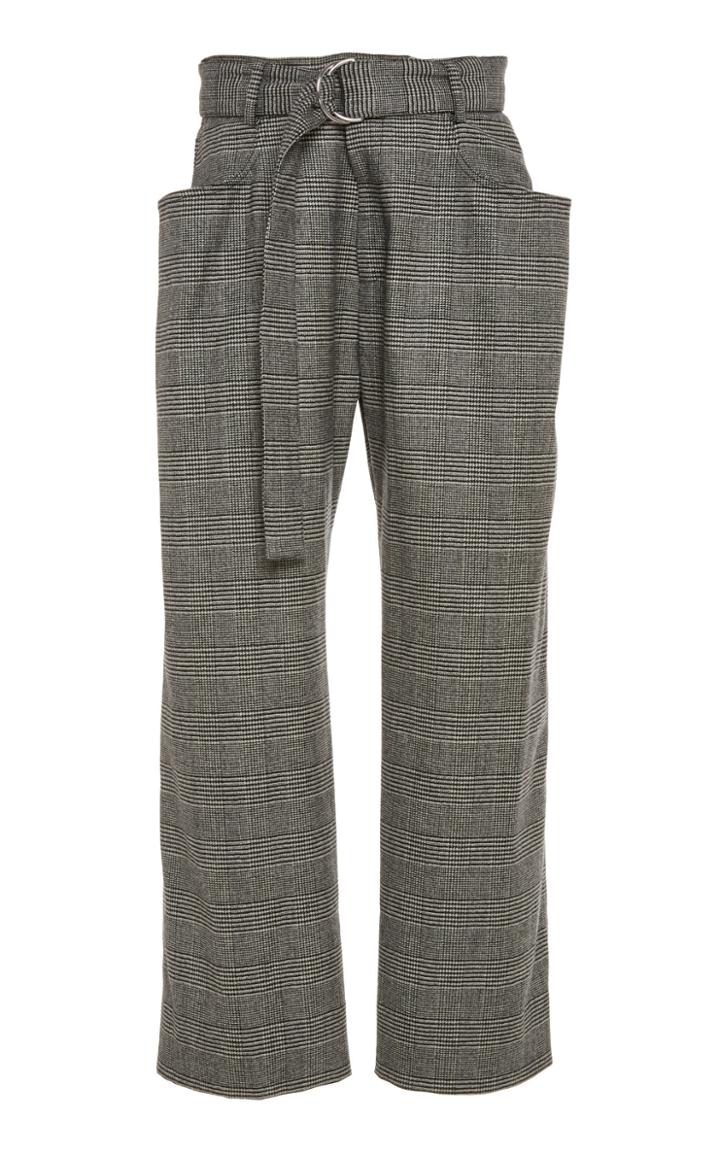 Proenza Schouler High-waist Wool Flannel Pants