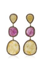 Lauren Craft Collection Layla 18k Gold Multi-stone Earrings