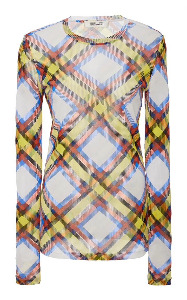 Diane Von Furstenberg Long Sleeve Fitted T-shirt