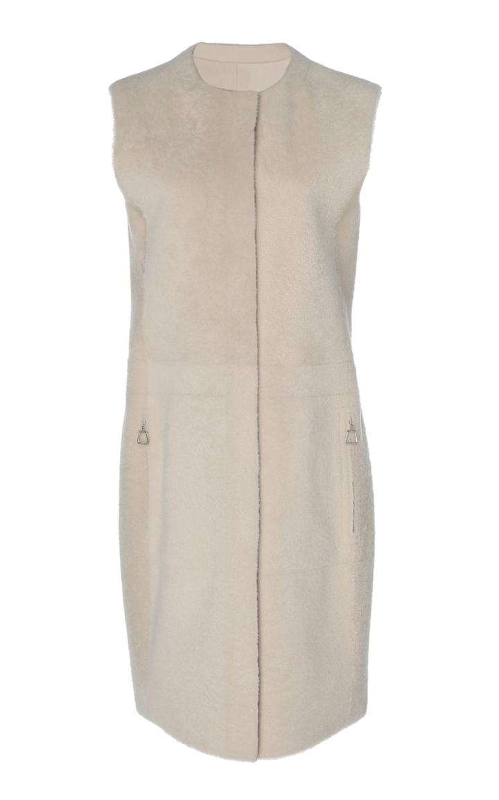 Akris Reversible Leather Long Gilet