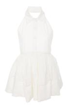 Rosie Assoulin Halter Neck Peplum Button Down
