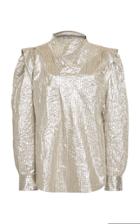Isabel Marant Romane Metallic Cotton-blend Blouse