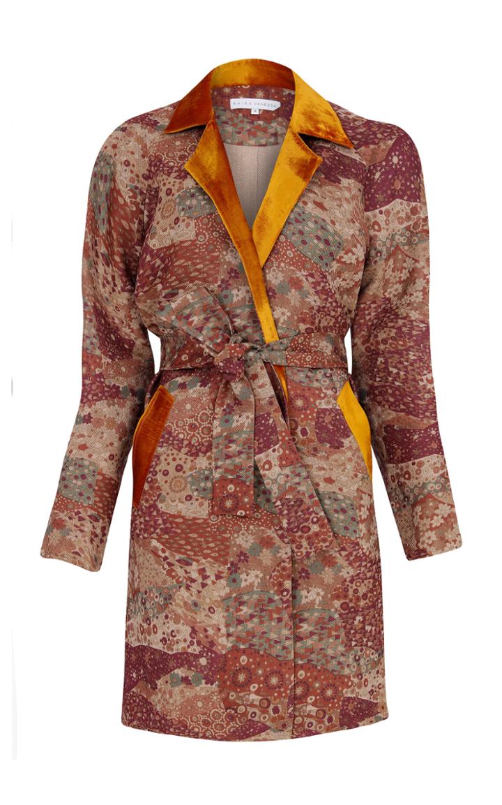 Moda Operandi Raisa Vanessa Belt Jacquard Coat