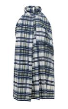 Moda Operandi Martin Grant Asymmetric Draped Plaid Cotton-blend Mini Dress