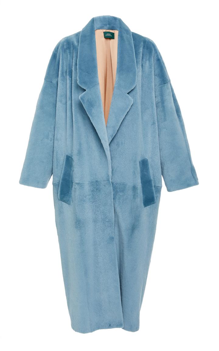 Alena Akhmadullina Mink Fur Long Coat