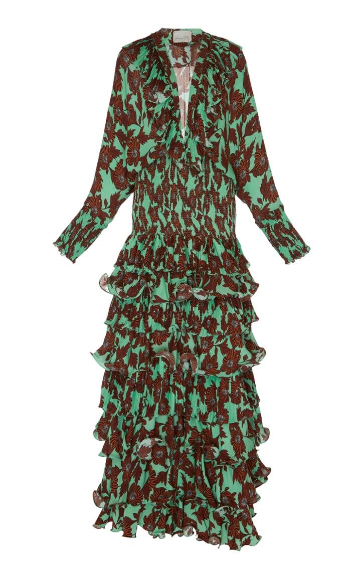 Johanna Ortiz Universal Town Silk Georgette Dress