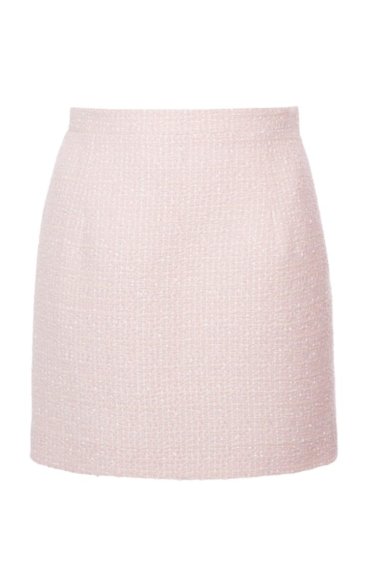 Moda Operandi Alessandra Rich Sequined Wool-blend Mini Skirt