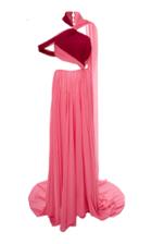 Prabal Gurung Charlotte Twist Halter Side Cut-out Gown