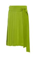 Moda Operandi Rochas Pleated Satin Skirt Size: 42