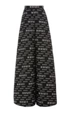 Rodarte Logo-print Cloqu Wide-leg Pants
