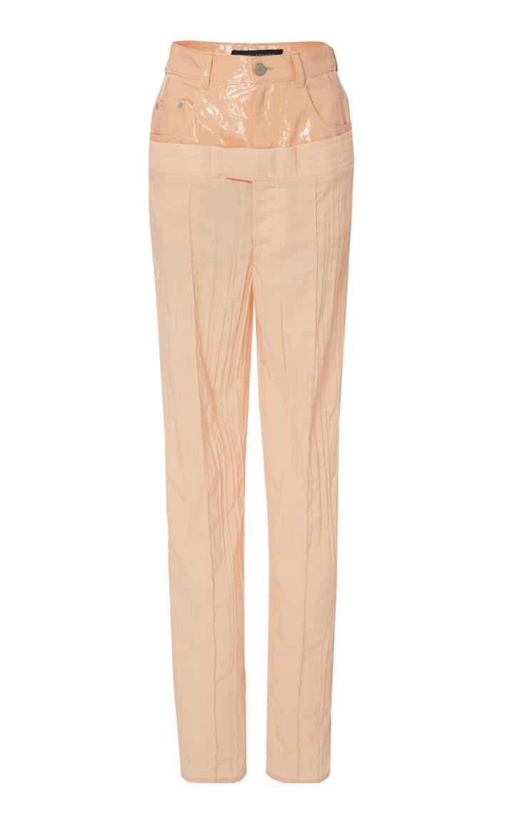 Sally Lapointe Layered Lightweight Nylon Straight-leg Pants