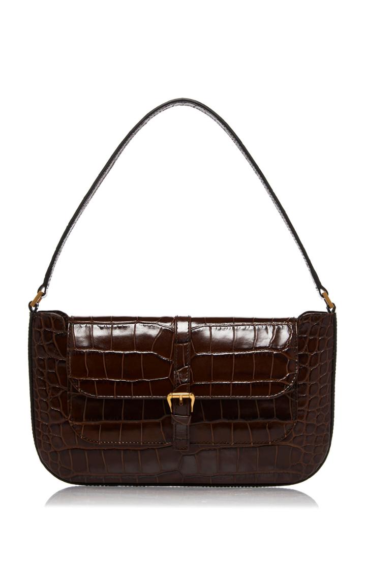 By Far Miranda Croc-effect Leather Shoulder Bag