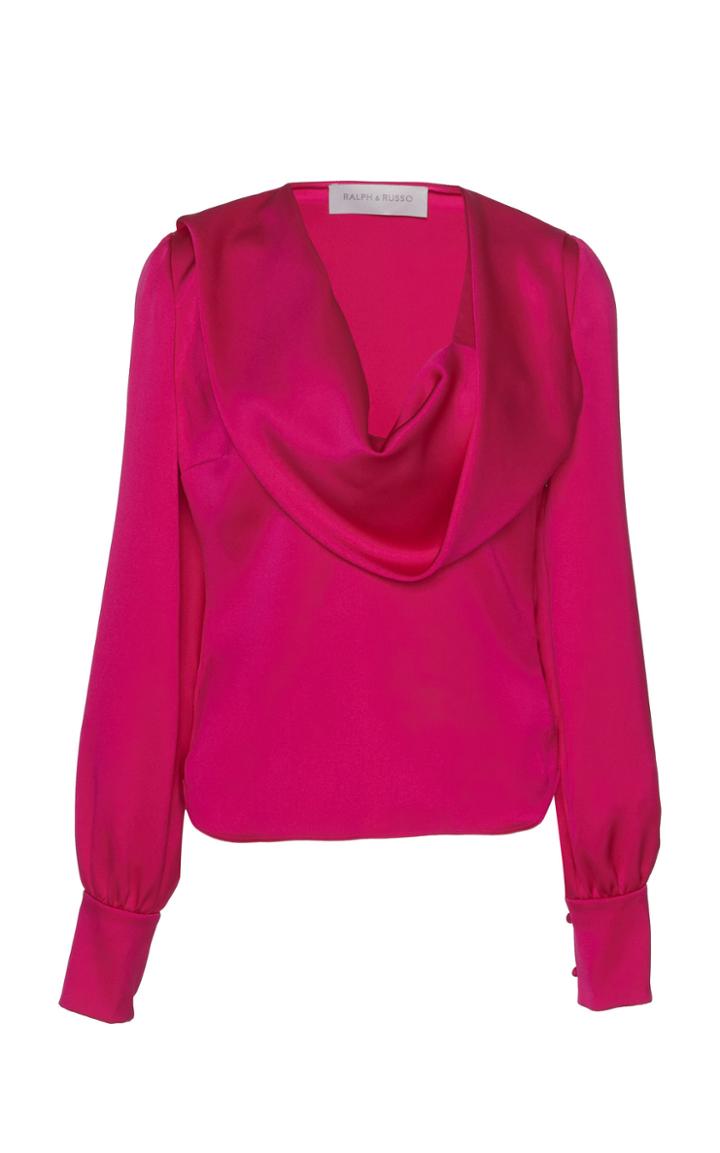 Ralph & Russo Silk Wave Blouse