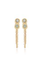 Scosha Infinity 10k Gold, White Sapphire And Opal Earrings