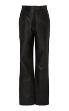 Zeynep Aray Leather Straight-leg Pants