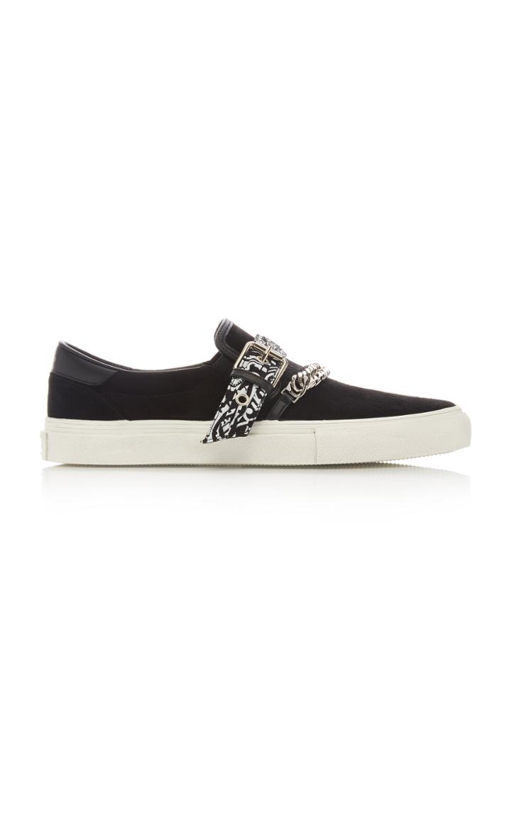 Amiri Embellished Suede Sneakers