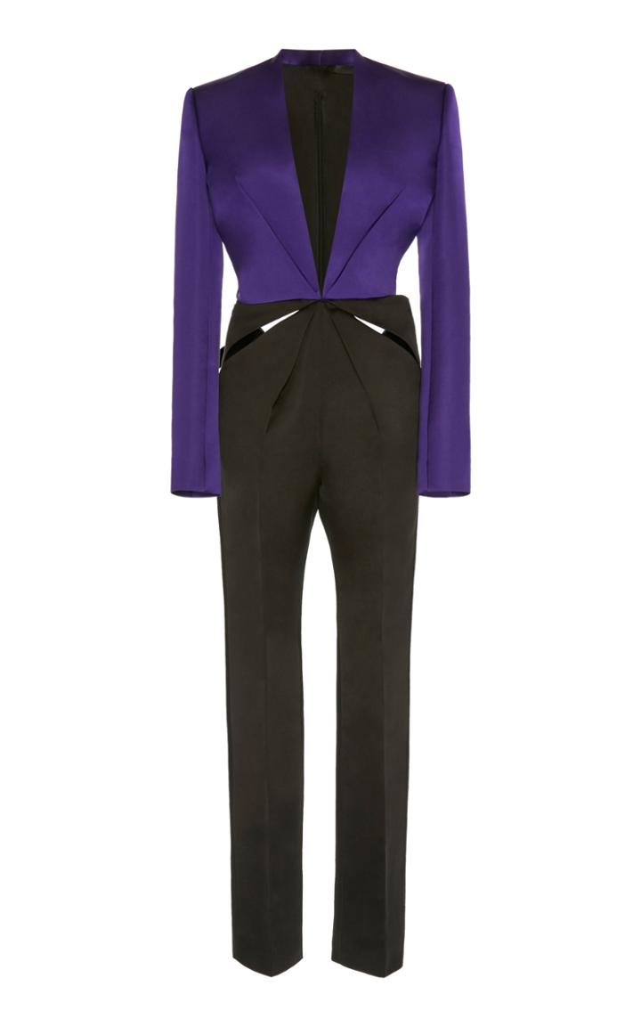 Moda Operandi Haider Ackermann Cutout V-neck Silk Jumpsuit Size: 36