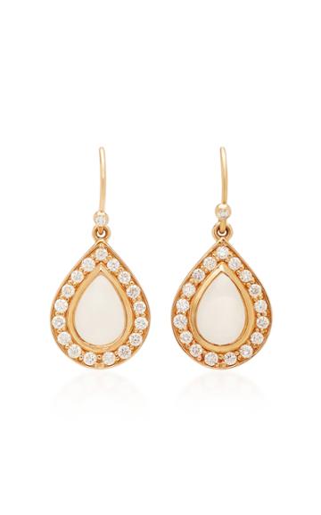 Misahara Basa 18k Rose Gold, Moonstone And Diamond Earrings