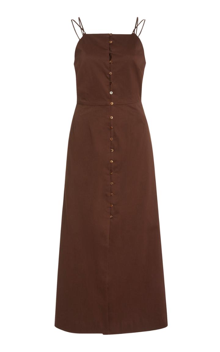 Cult Gaia Giana Strappy Cotton Midi Dress